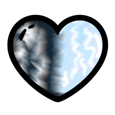 a blank heart