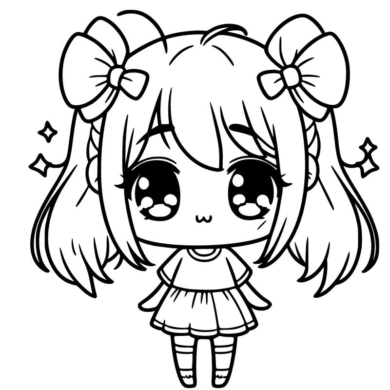 one kawaii manga character girl