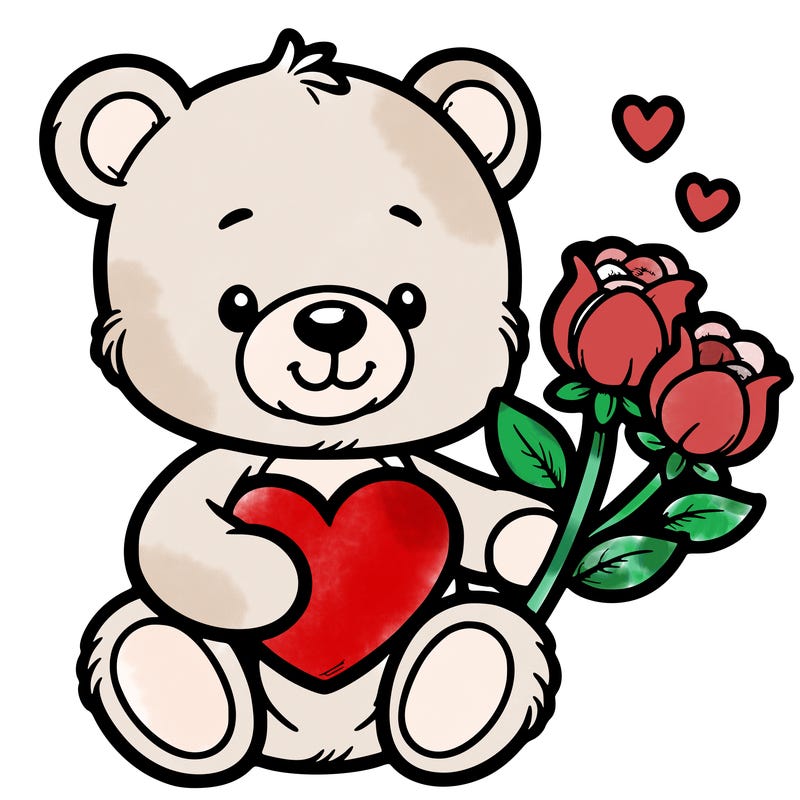 teddy bear a holding heart