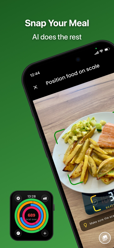 AI Food Coach: Calorie Counter - AI calorie counter app using computer vision to recognize food and weight on a scale