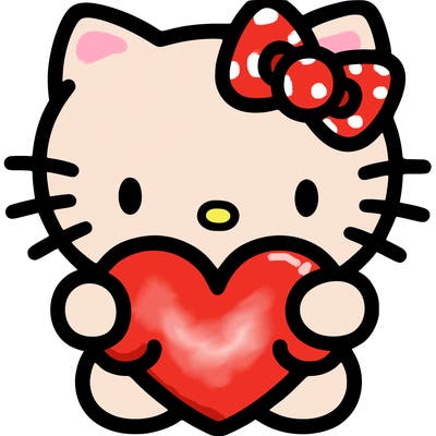 hello kitty with heart