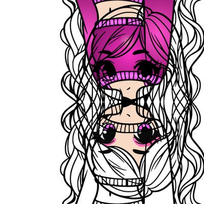 girl with long hair and a crop top with a sweater