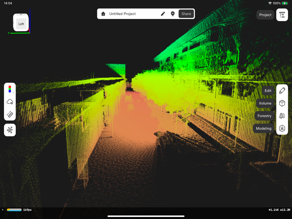 FJD Trion Model - FJD Trion Model 3D point cloud visualization of a building