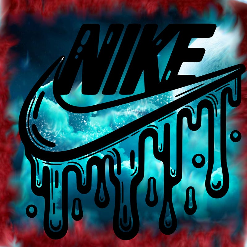 dripping nike logo