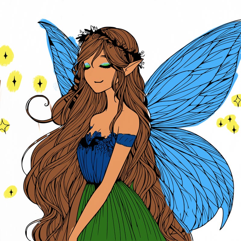 ethereal realistic fairy girl