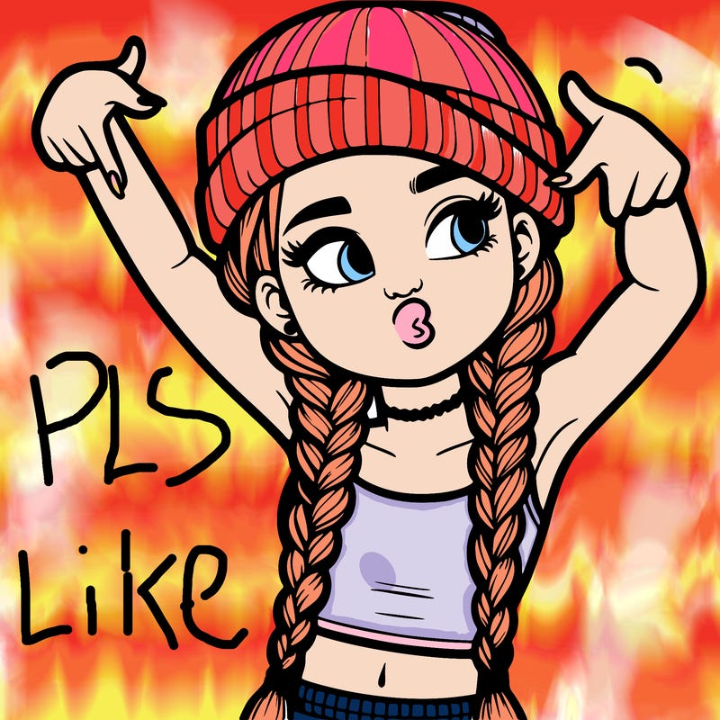 realistic teenage girl with braids and a beanie and crop top doing 🫶🏼