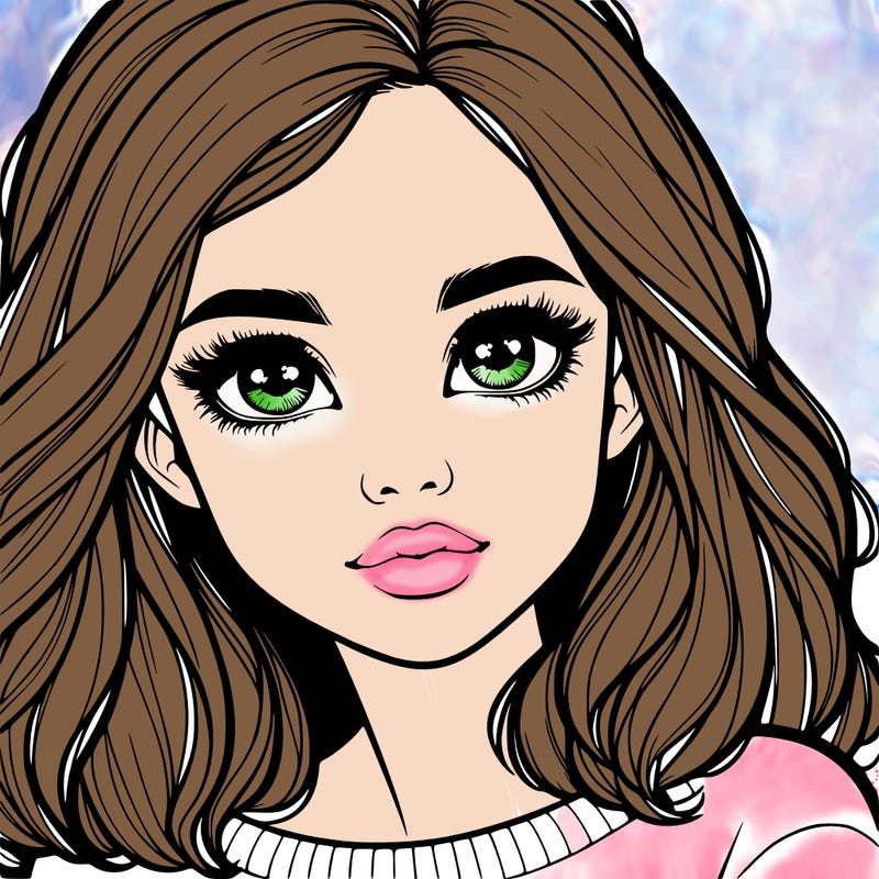 realistic girl whith cute eyes