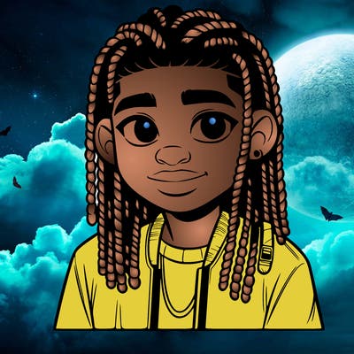 black teenager boy with braids