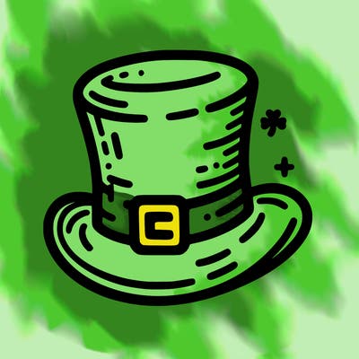 st patrick hat with thin lines