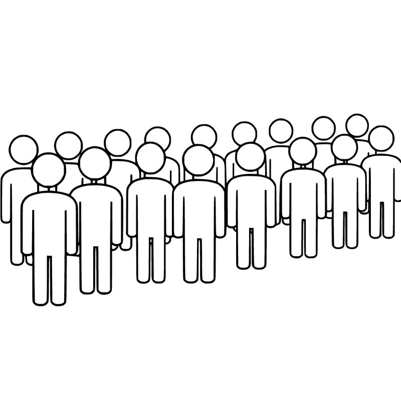 multiple simple people next to each other