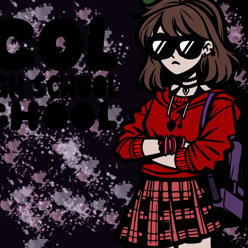 cool girl at high school