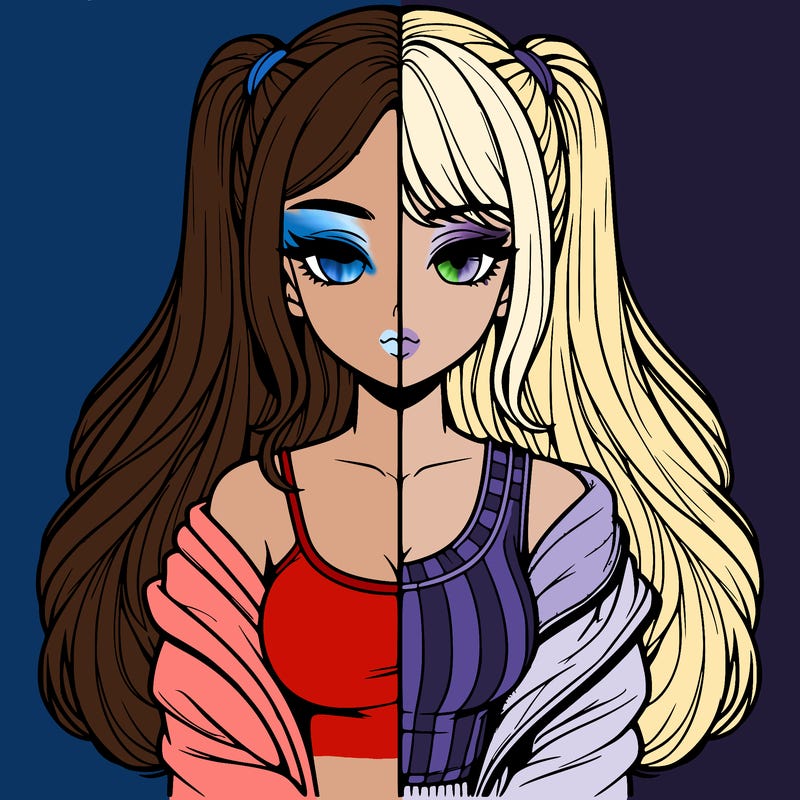 realistic girl split