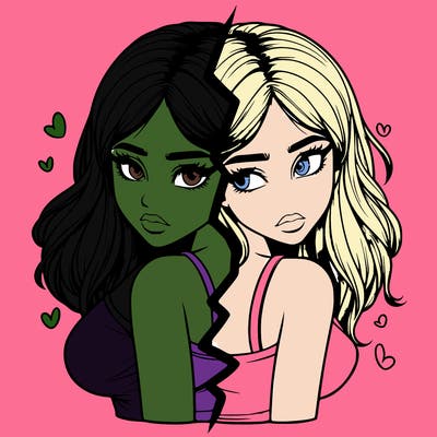 realistic girl split