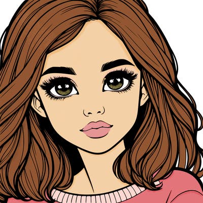 realistic girl whith cute eyes