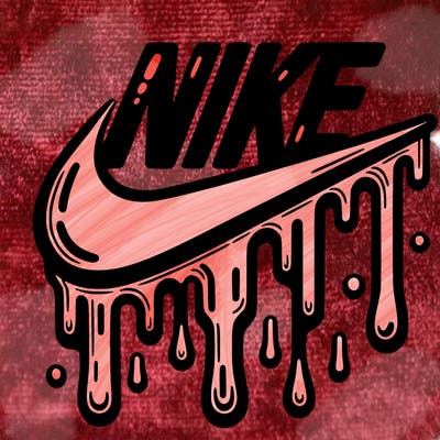 dripping nike logo
