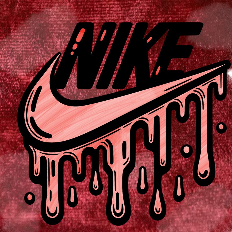 dripping nike logo