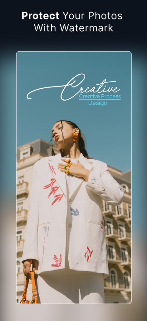 Example of a professional photo protected with a stylish custom signature watermark