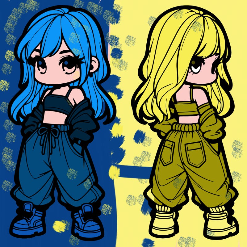 girl in crop top and baggy pants