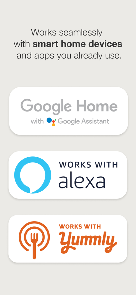 Compatibilité de l'application Whirlpool avec Google Home, Alexa et Yummly
