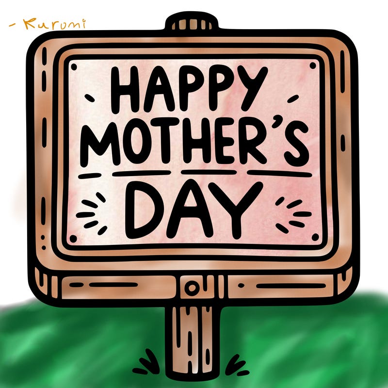 a sign that says happy mother’s day
