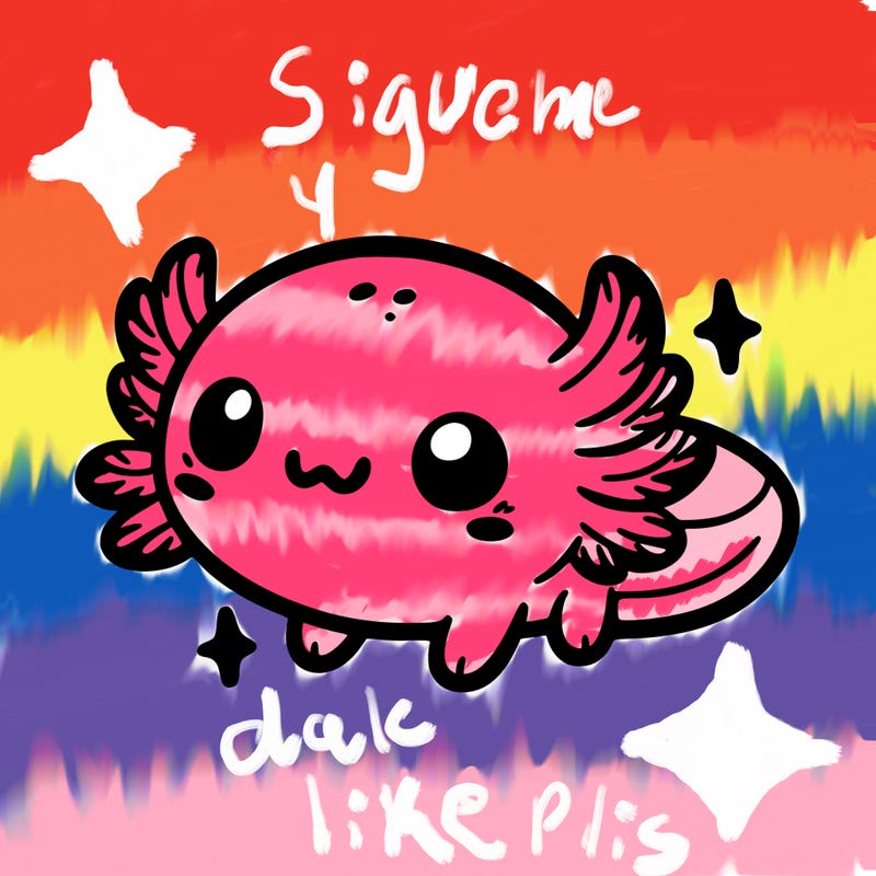 cute easy baby axolotl