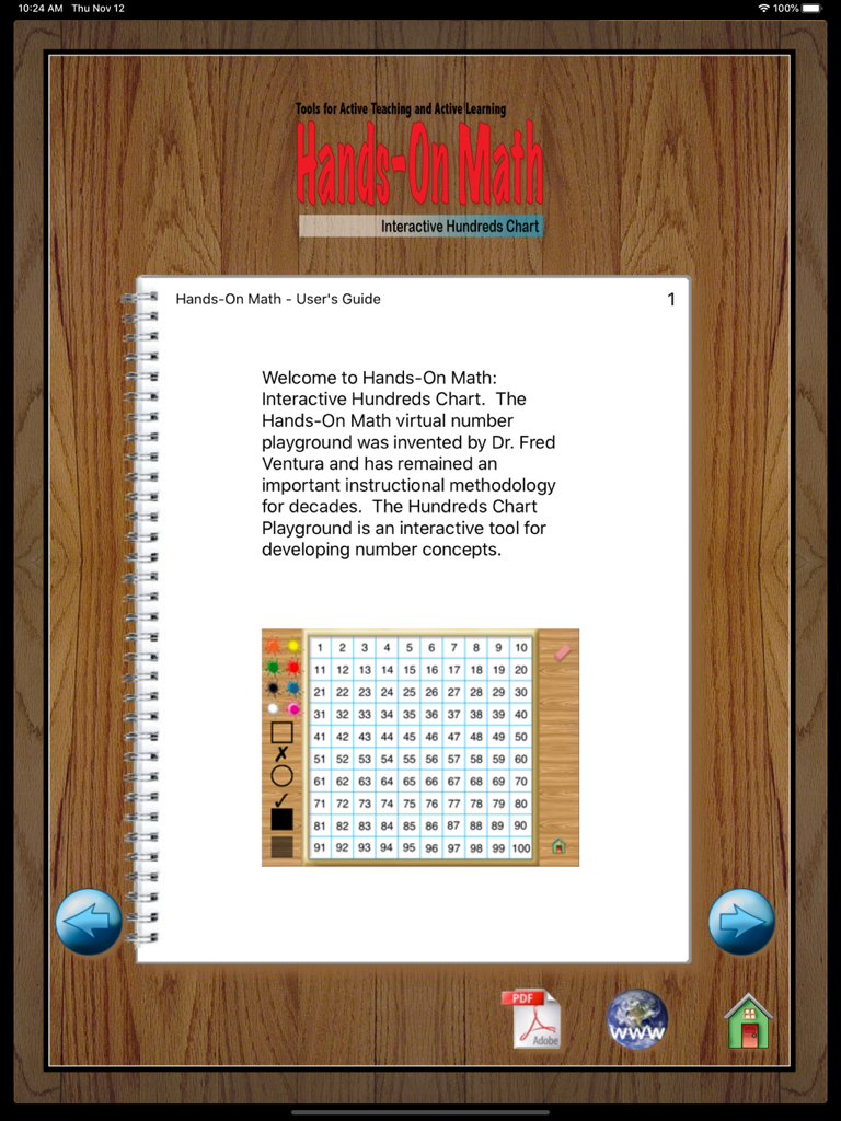 Hands-On Math Hundreds Chart - Education App | MWM