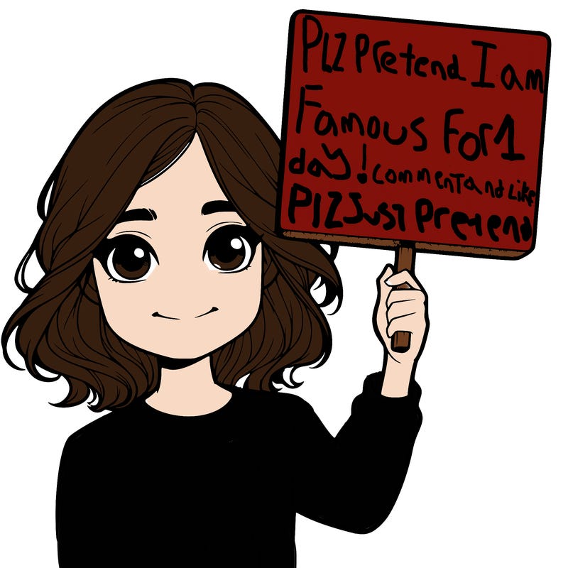 realistic girl holding up a sign