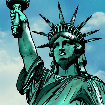 realistic statue of liberty