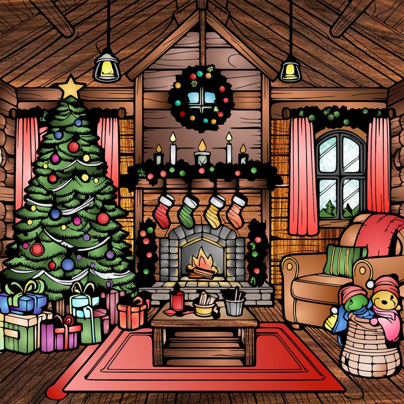 christmas house interior