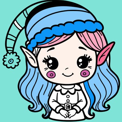 christmas elf girl