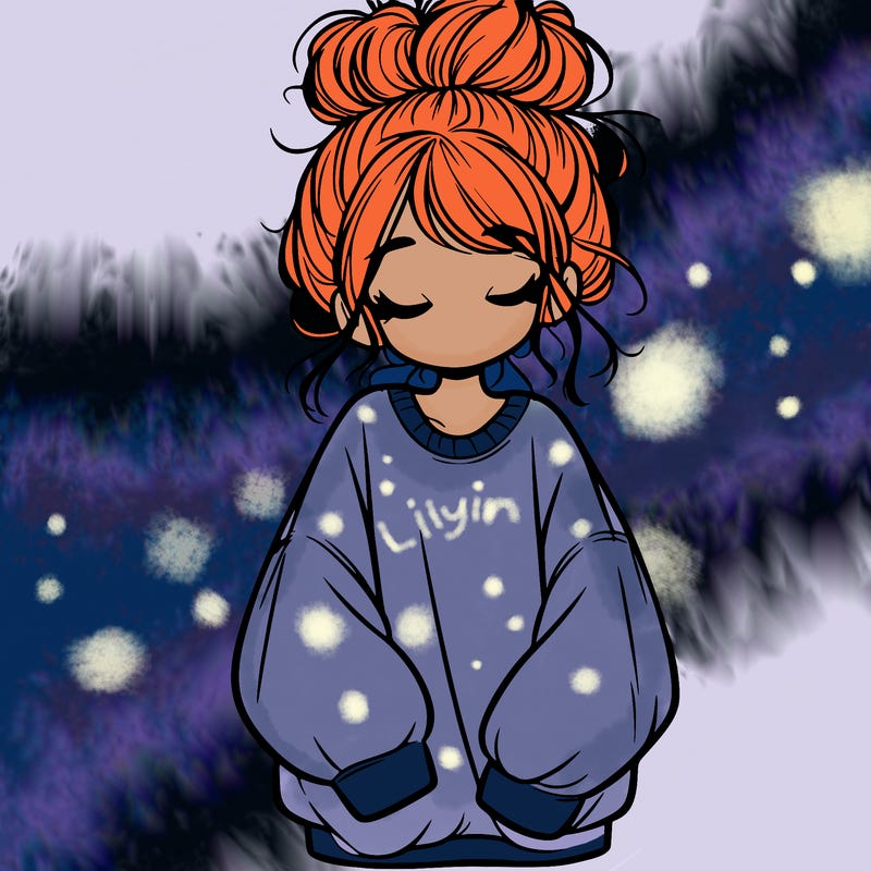 girl with baggy sweatshirt and messy bun