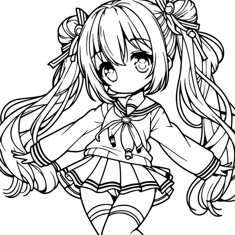 super detailed anime girl