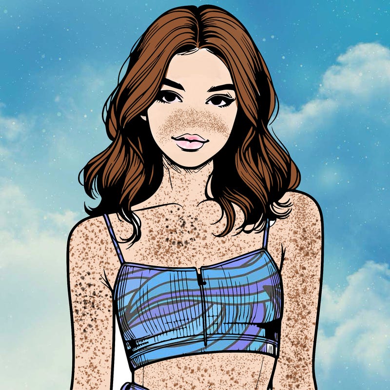 realistic girl with crop top