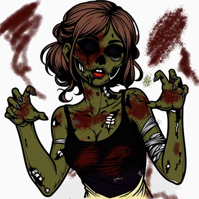 realistic zombie girl