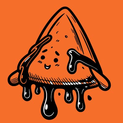 samosa: with dripping chutney