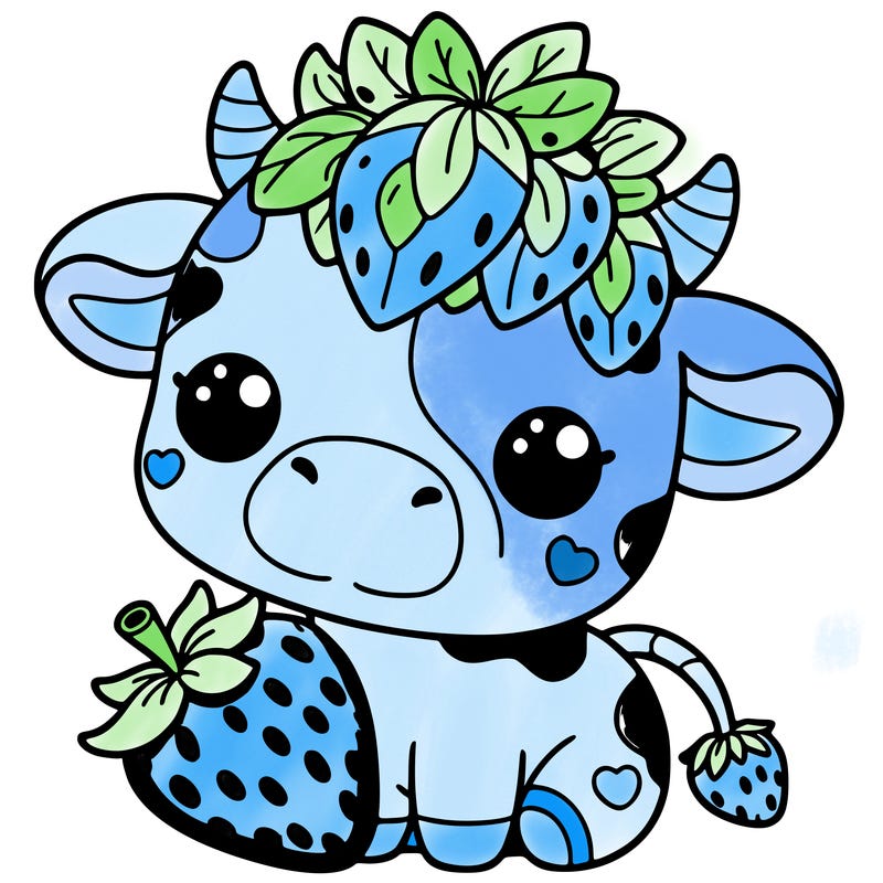 cute strawberry cow