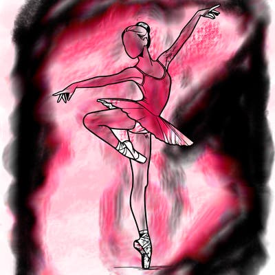 realistic person doing ballet