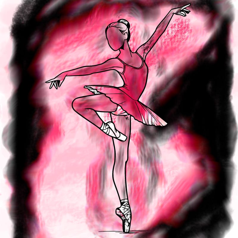 realistic person doing ballet