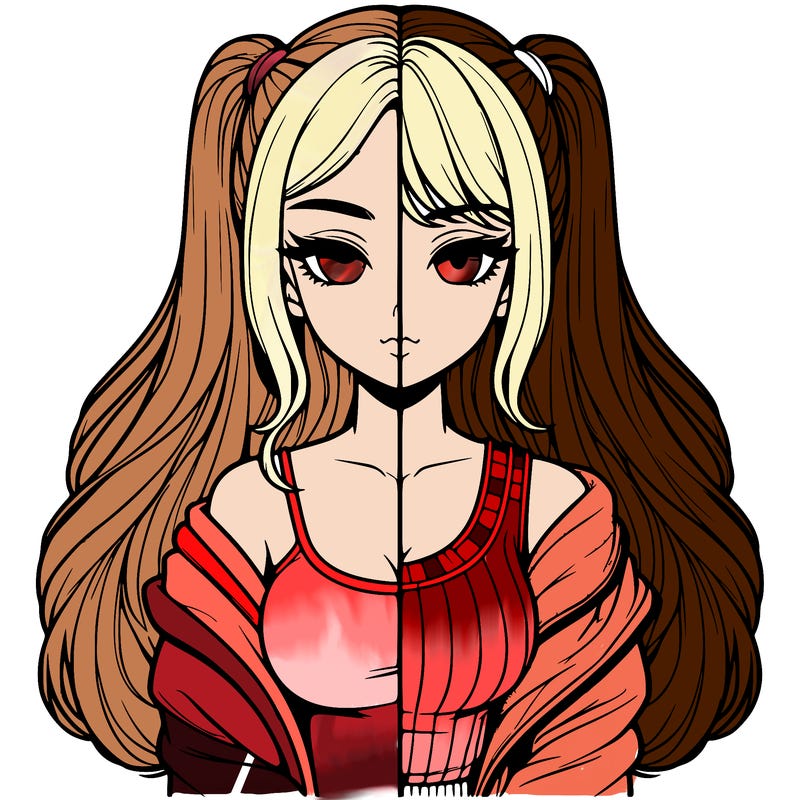 realistic girl split