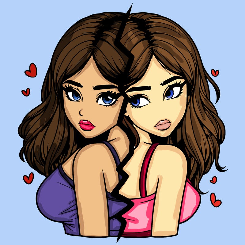 realistic girl split