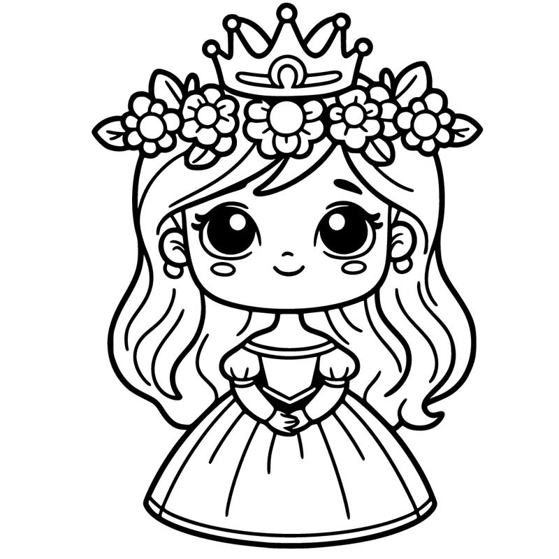princess with a flower crown