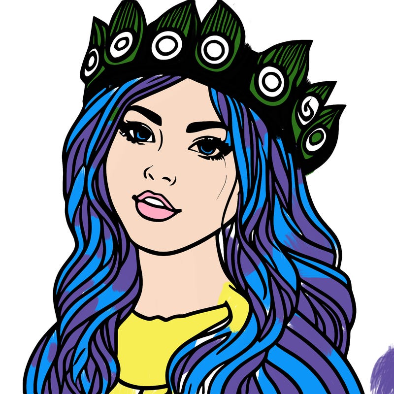 girl with flowers crown