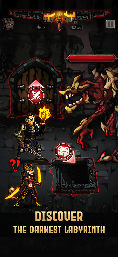 Darkest AFK: IDLE RPG Arena - Heroes exploring a dark dungeon in the Darkest AFK mobile game
