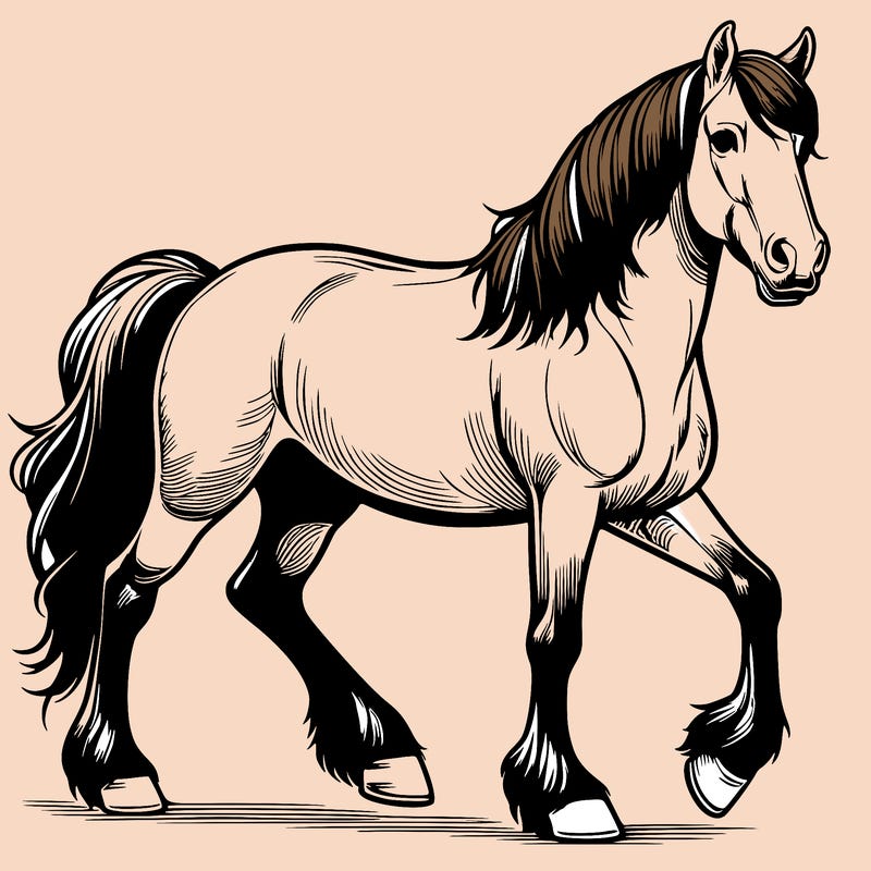 realistic horse