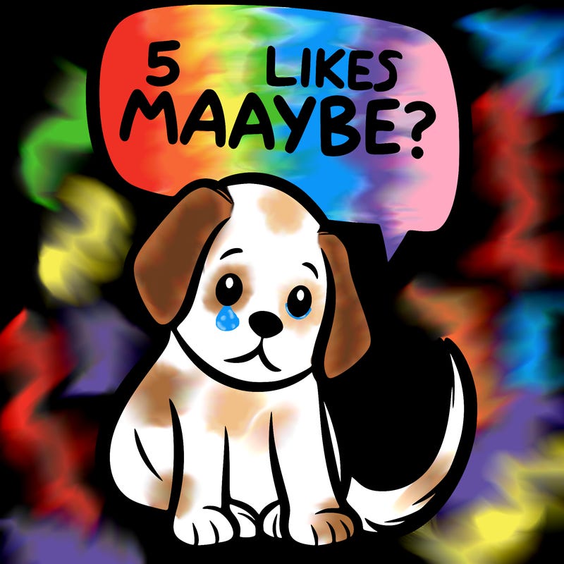 a puppy that says 5 like maybe