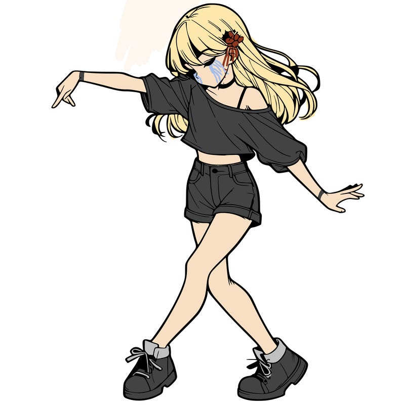realistic girl danceing