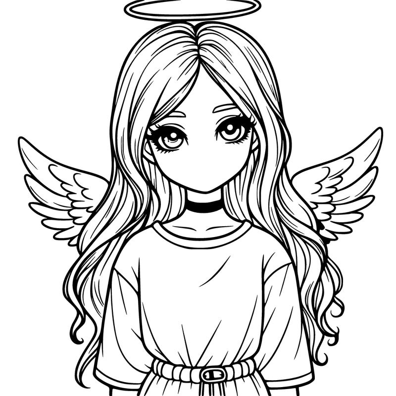 realistic girl with halo