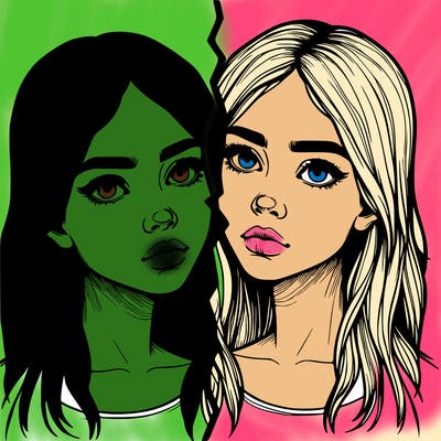 realistic girl split