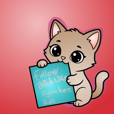 a small cat with a blank sheet of paper in its hand. the cat is sooooooo cute!