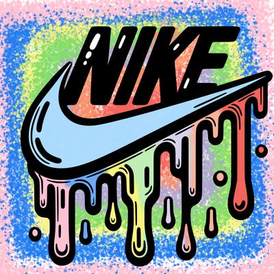 dripping nike logo